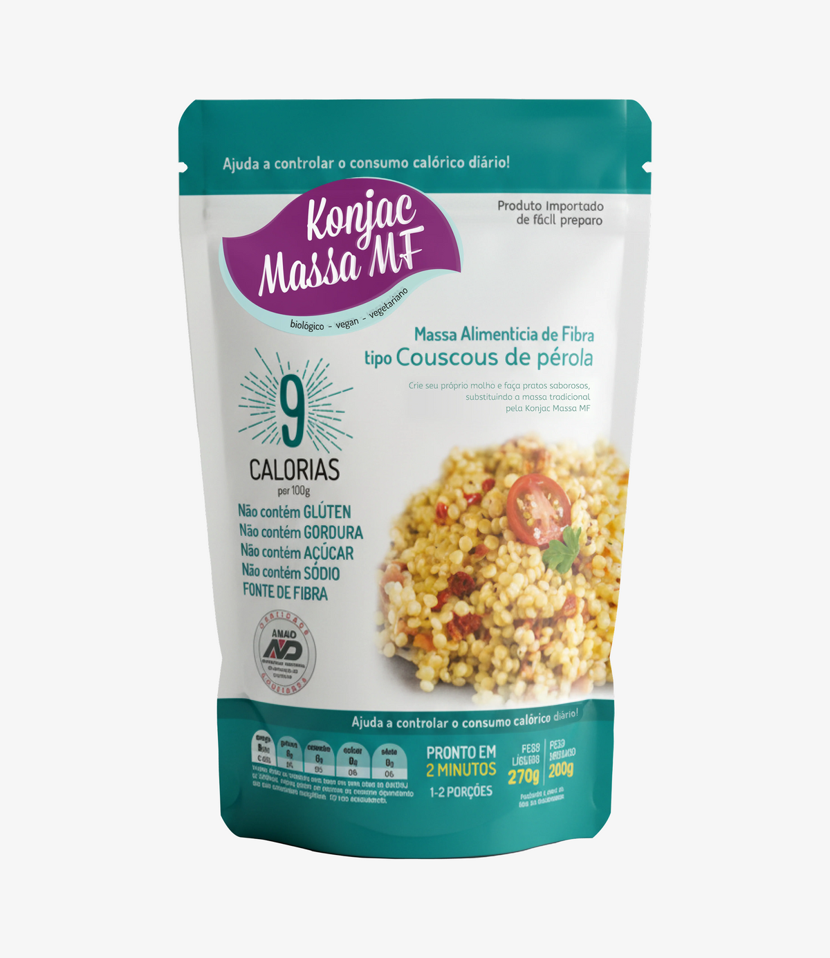 Couscous de Pérola Konjac Massa MF Baixo em Calorias