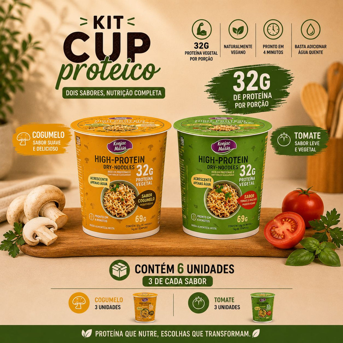 KIT CUP PROTEICO - 2 Sabores